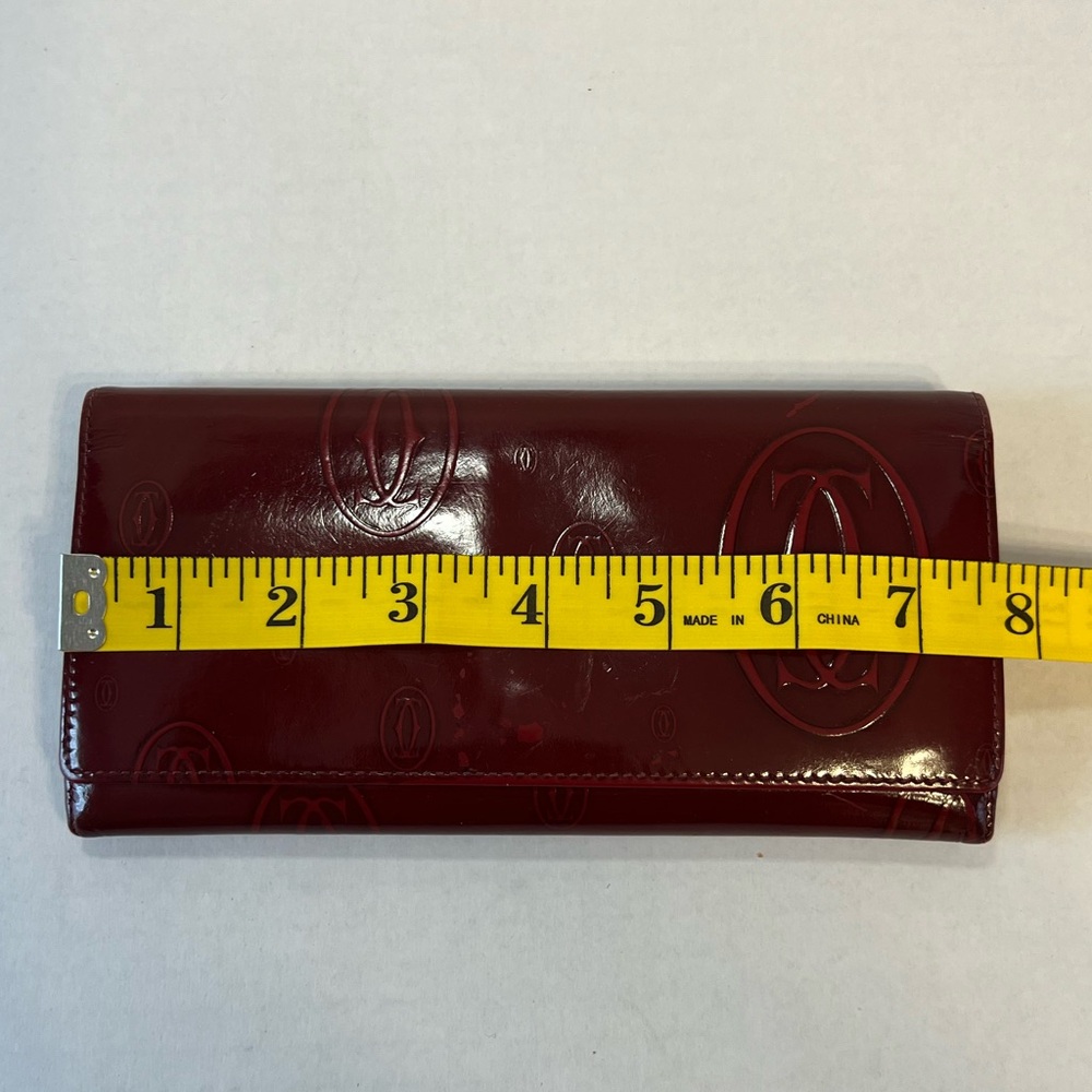 Cartier Happy Birthday Patent Leather Bifold Long Wallet - Picture 12 of 13
